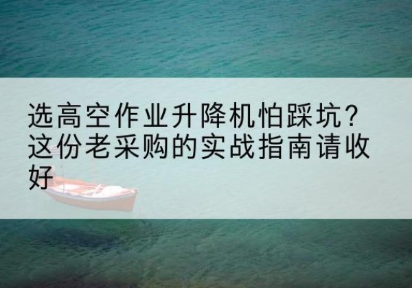 沧州高空作业升降机厂家推荐-选高空作业升降机怕踩坑？这份老采购的实战指南请收好